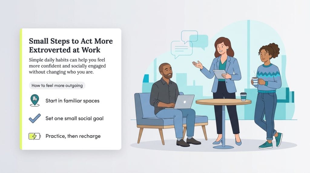 how to be extroverted at work