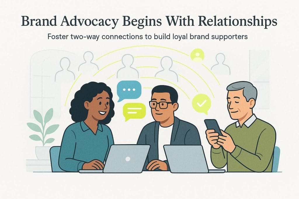 Brand advocacy graphic
