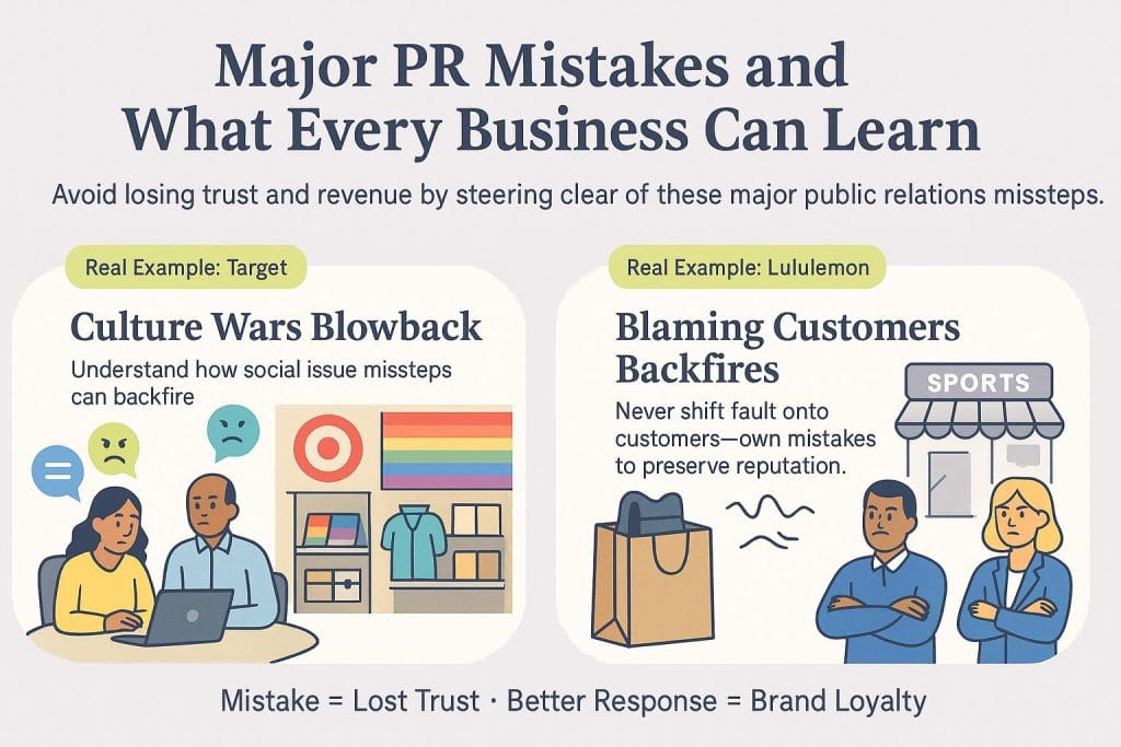 PR mistakes infographic
