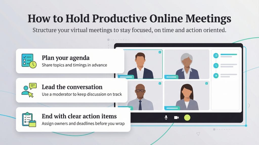 holding an online meeting