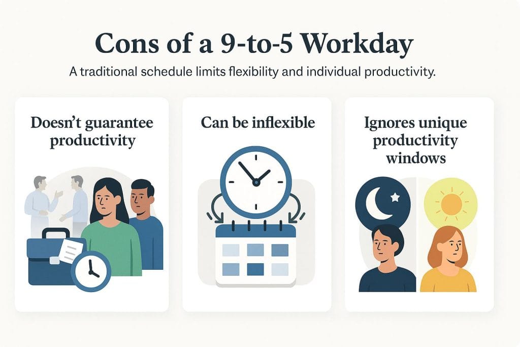 Cons of a 9-5 workday