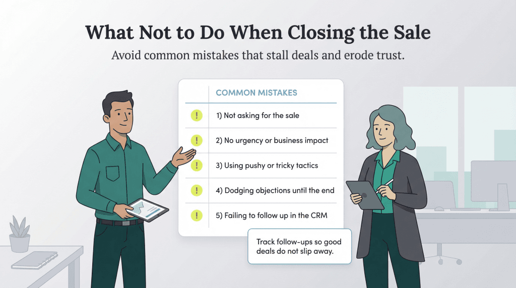 sales closing mistakes