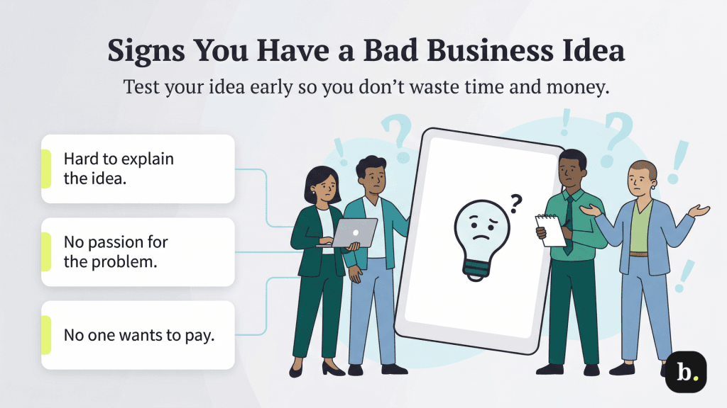 signs you have a bad business idea