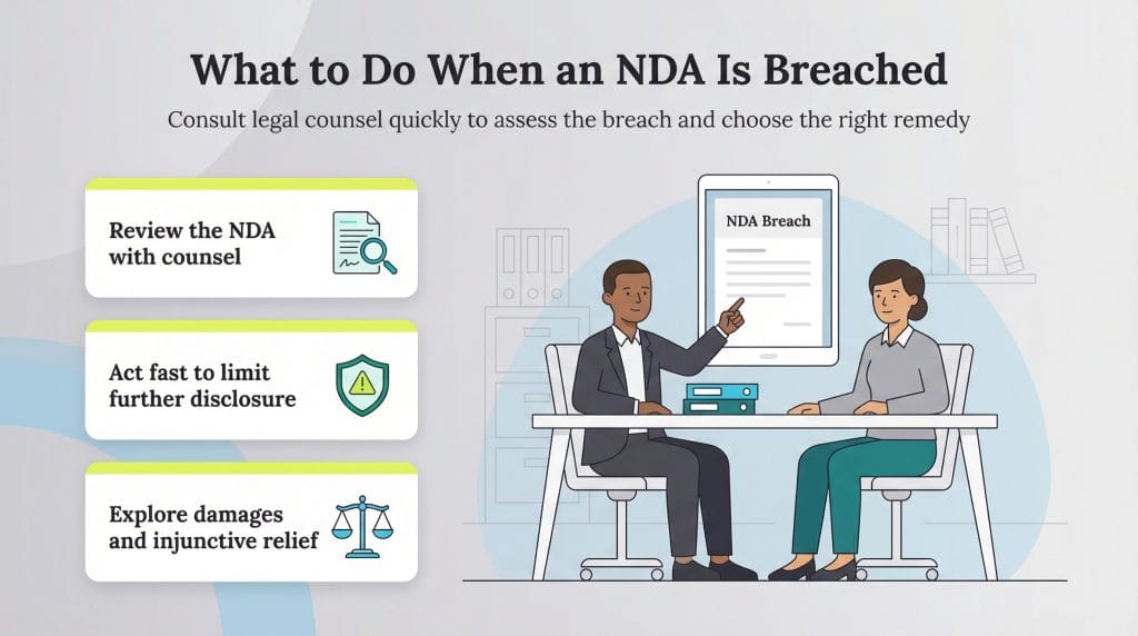 what to do when an NDA is breached