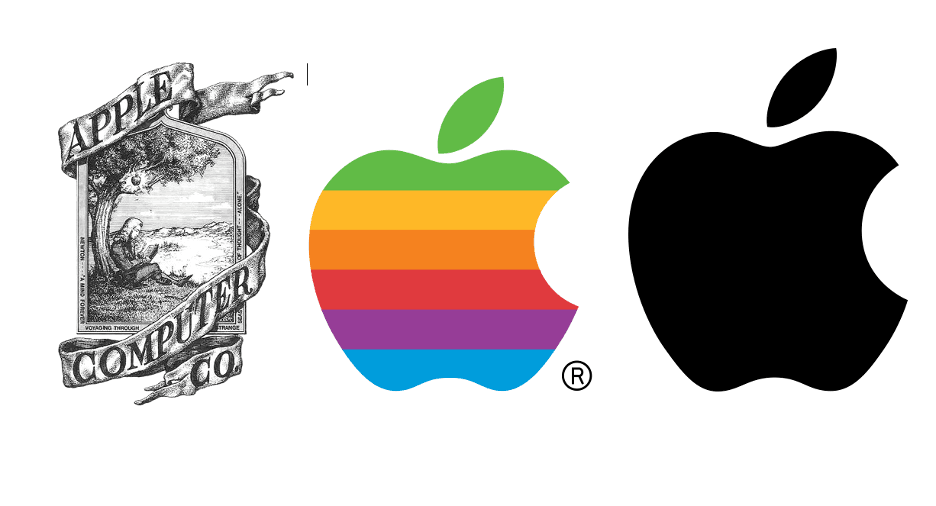 Apple logos over the years