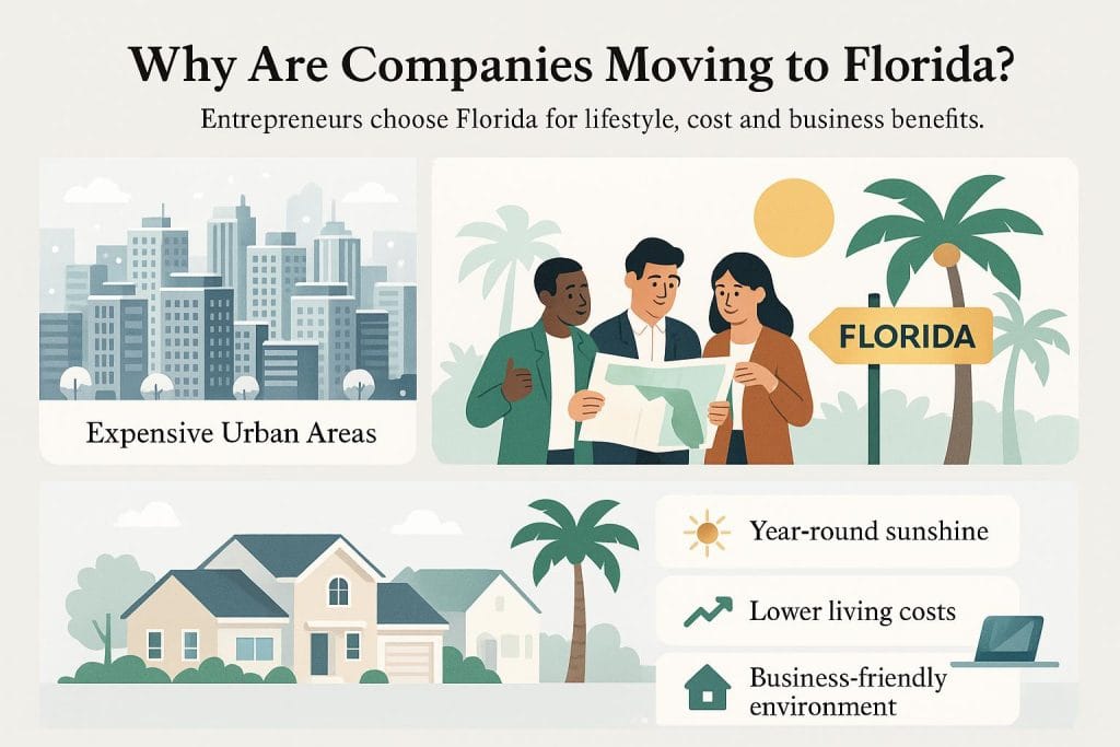 Why companies move to florida graphic