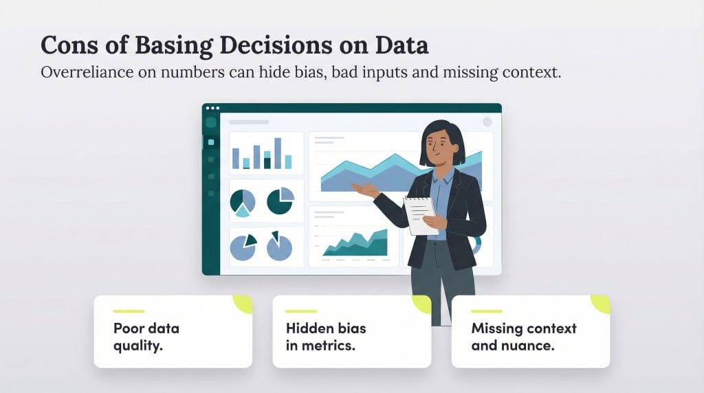 cons of basing decisions on data
