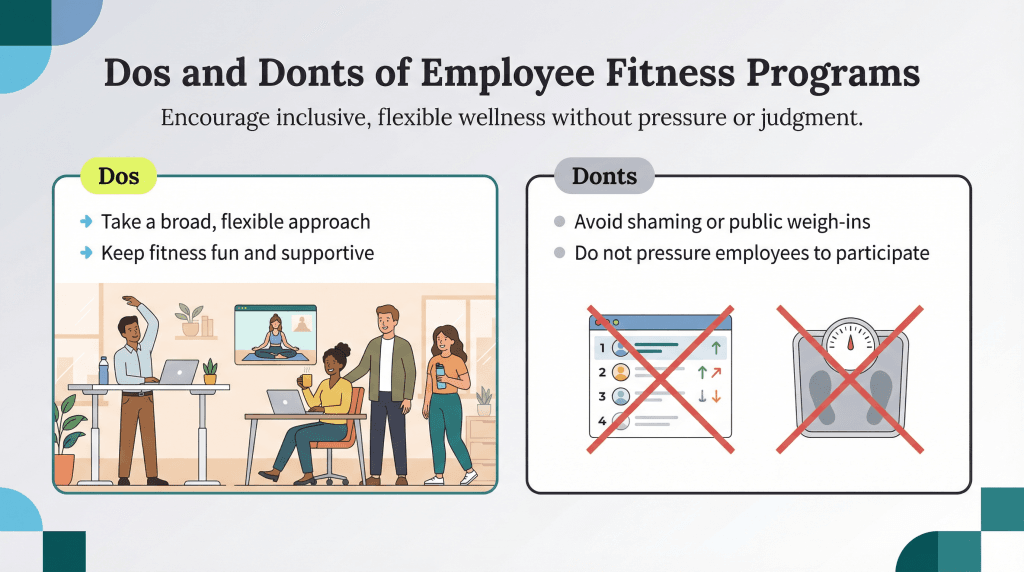 dos and don'ts of employee fitness programs