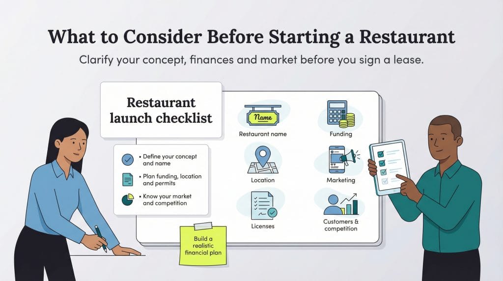 what to consider before starting a restaurant