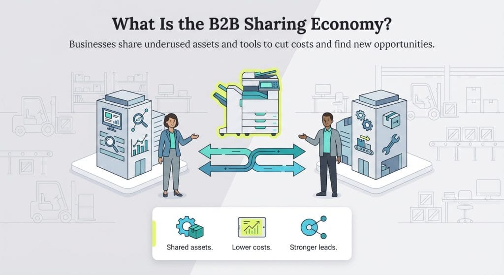 B2B sharing economy graphic