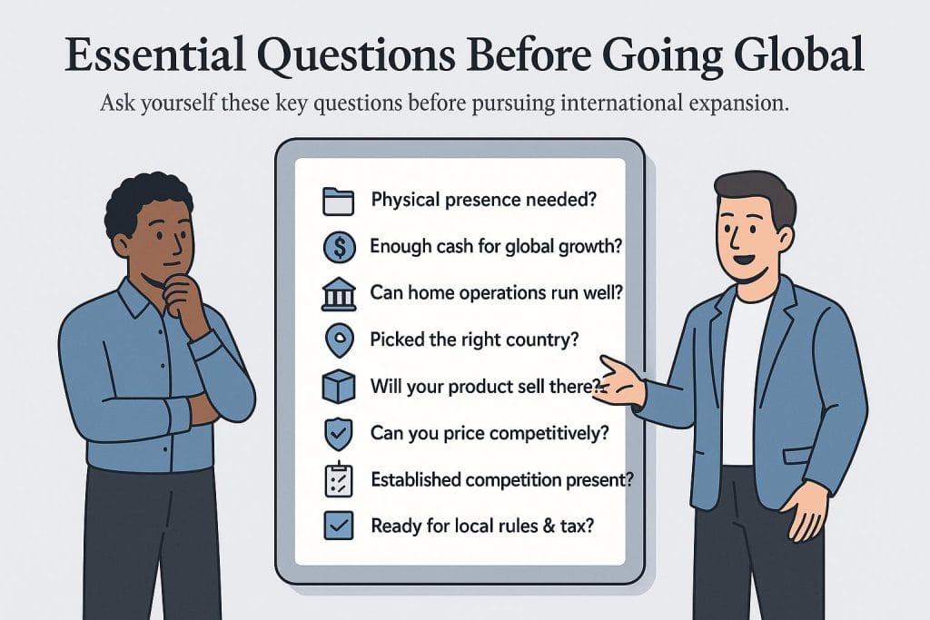Questions for going global graphic