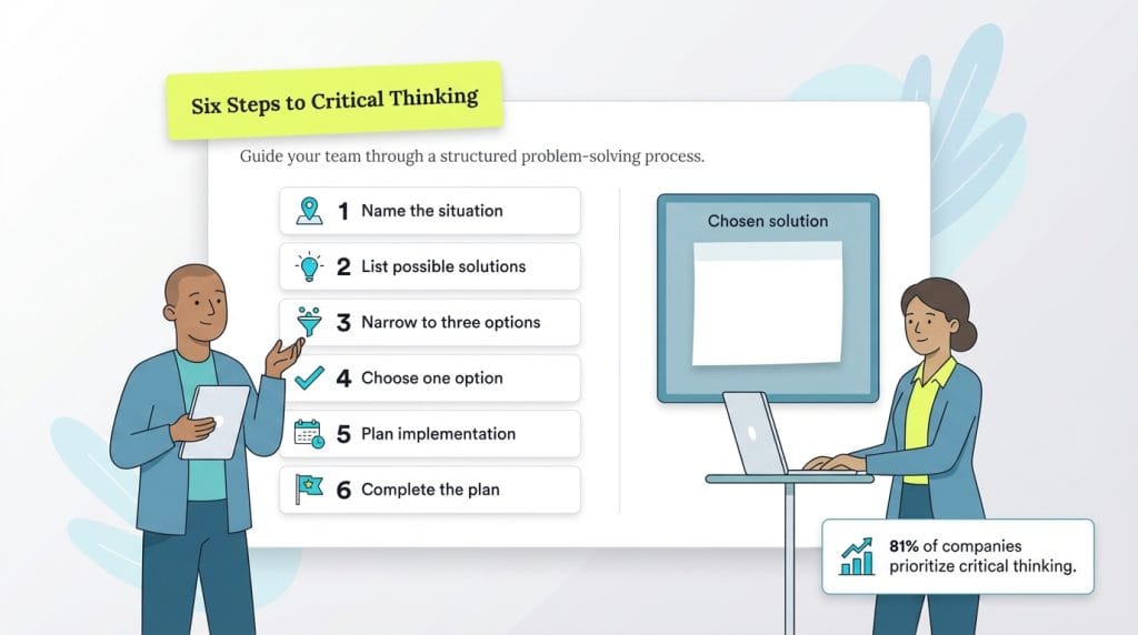 critical thinking skills steps graphic