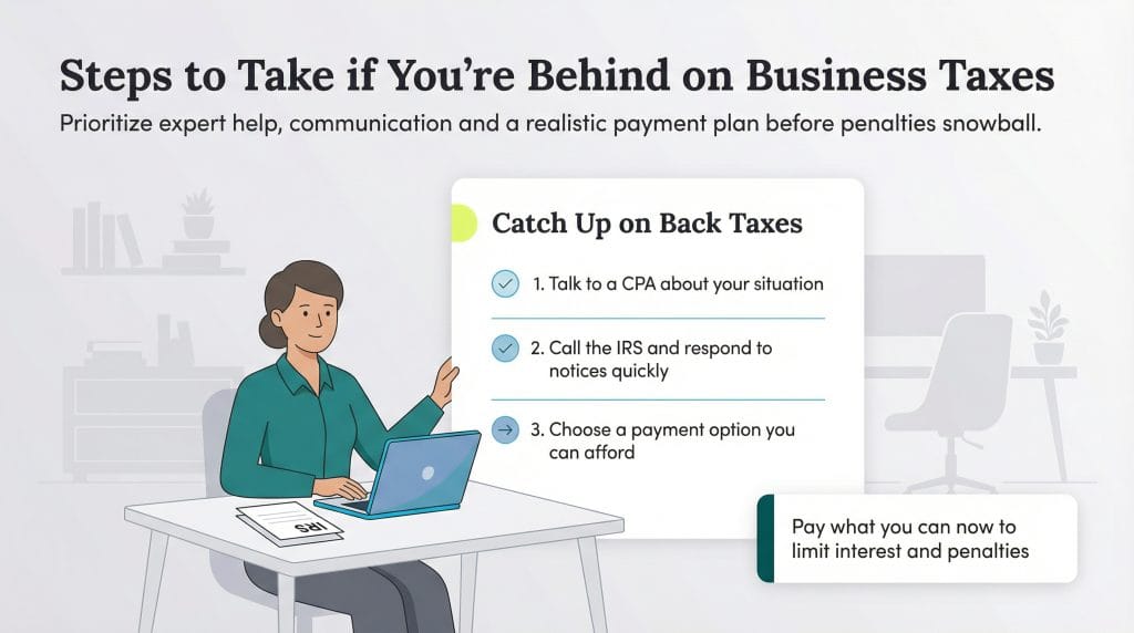 steps to take if you're behind on taxes