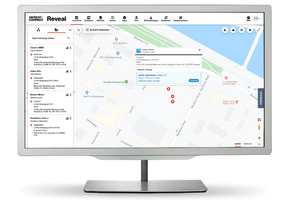 Verizon Connect desktop dashboard