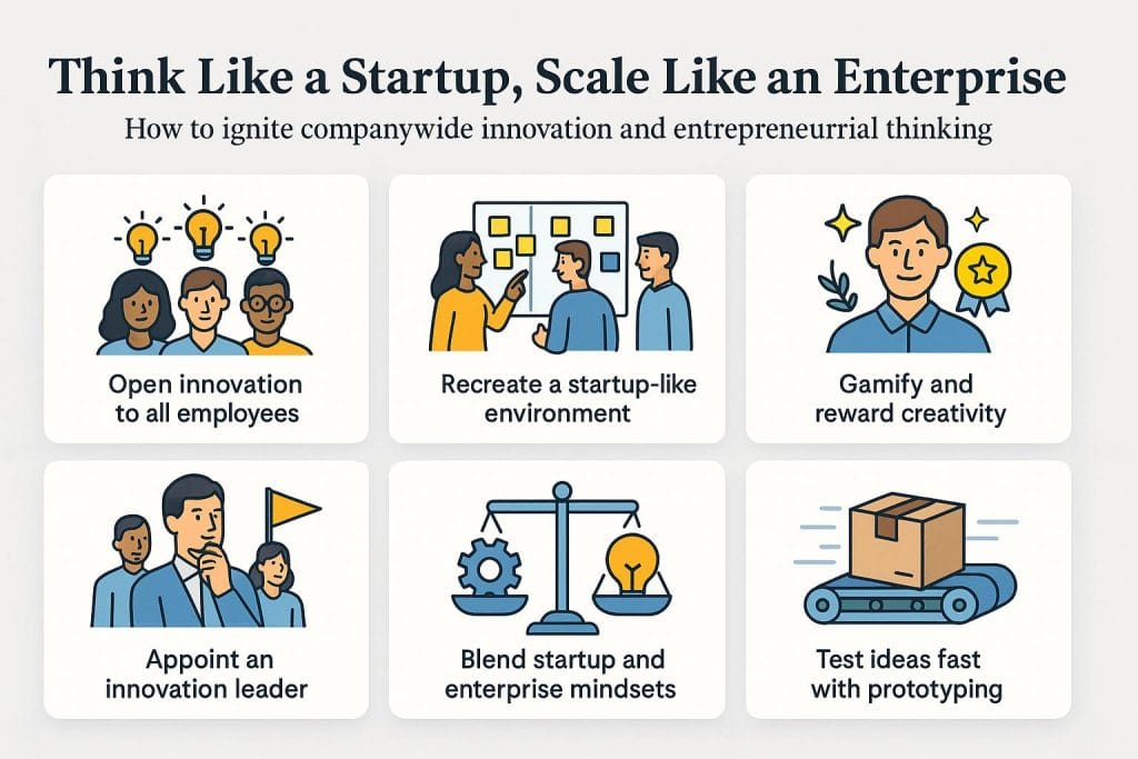 How to think like a startup graphic
