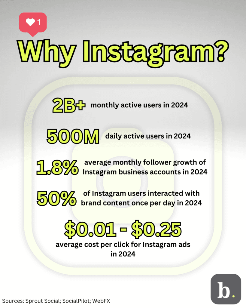 Instagram stats infographic