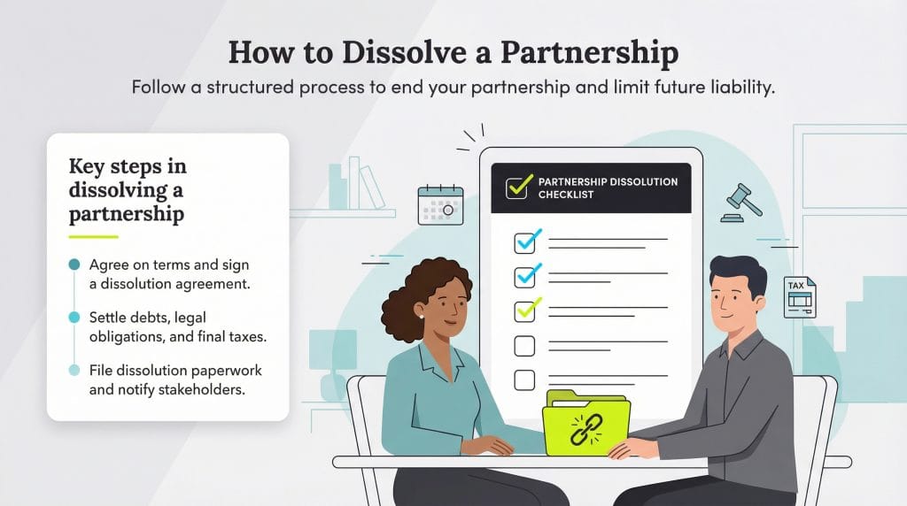 how to dissolve a partnership