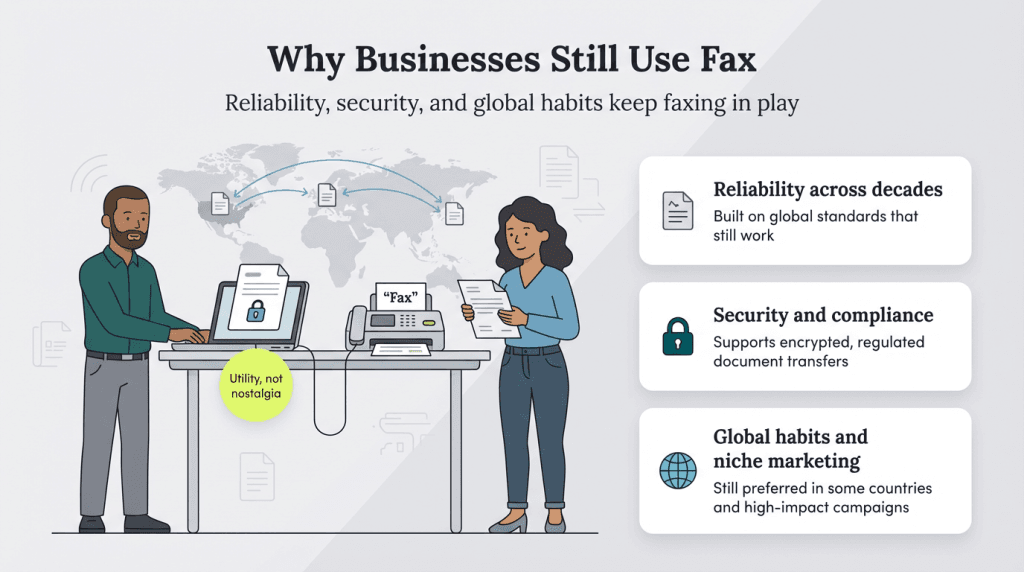 why businesses send faxes graphic