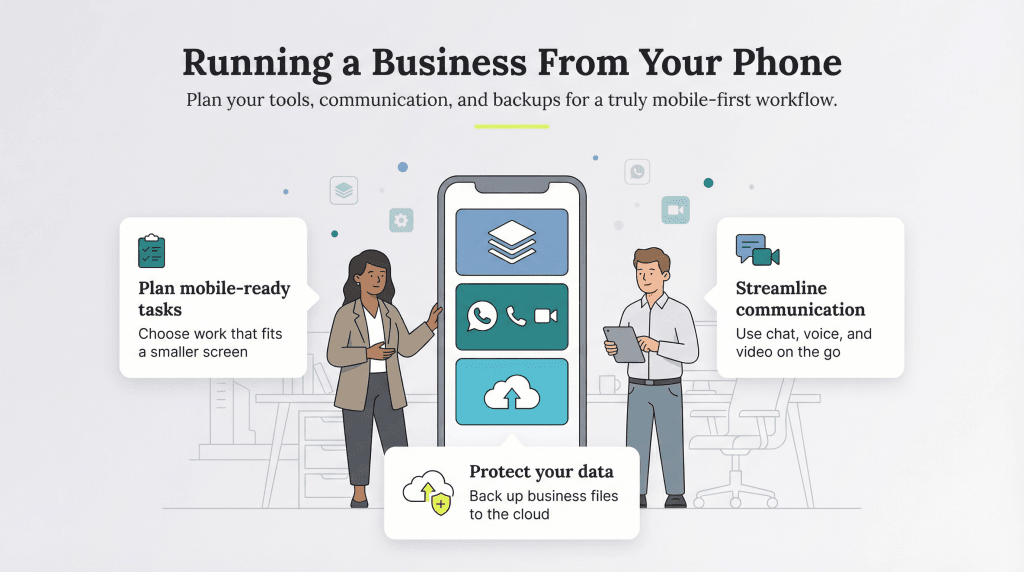 running a business from a smartphone