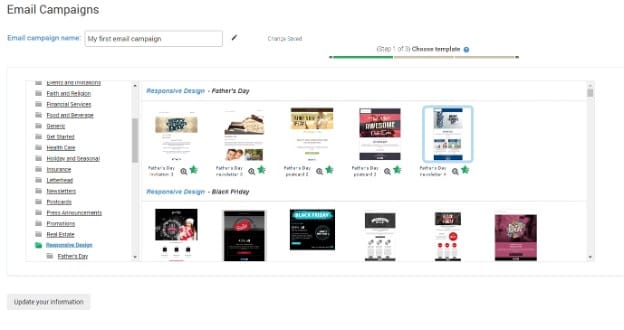 Campaigner templates