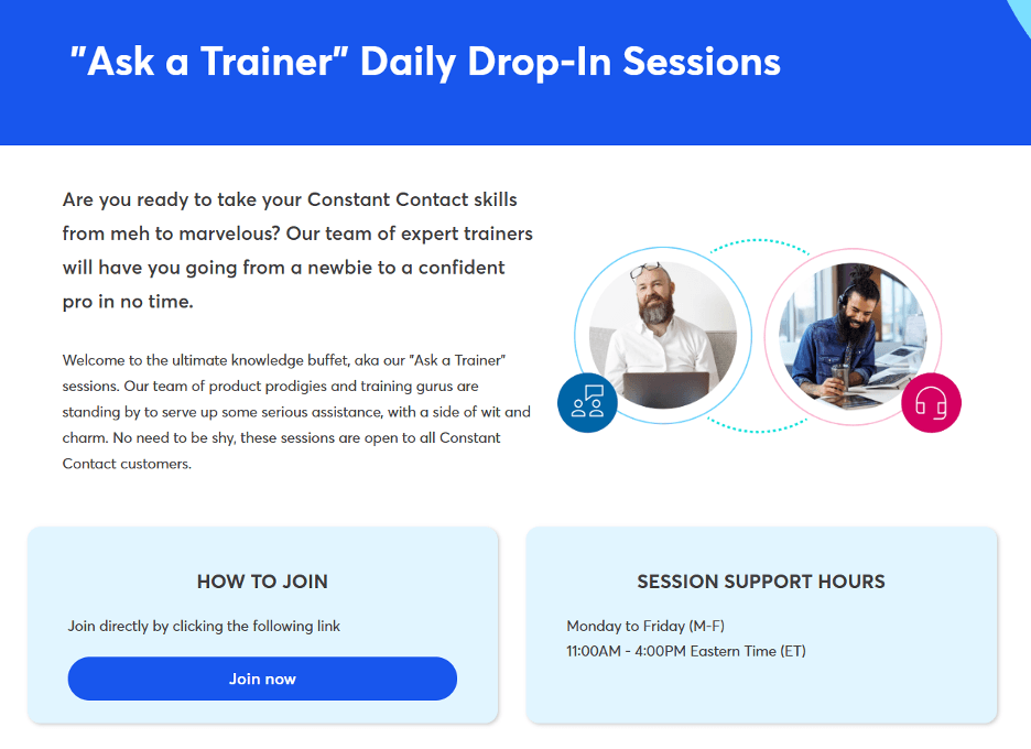 Constant Contact Ask A Trainer