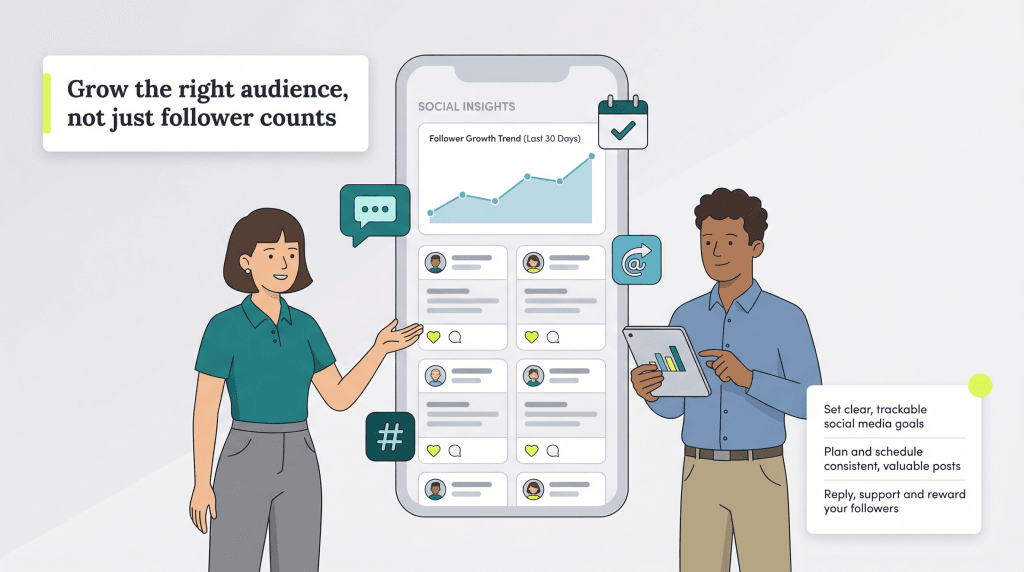 grow the right audience graphic