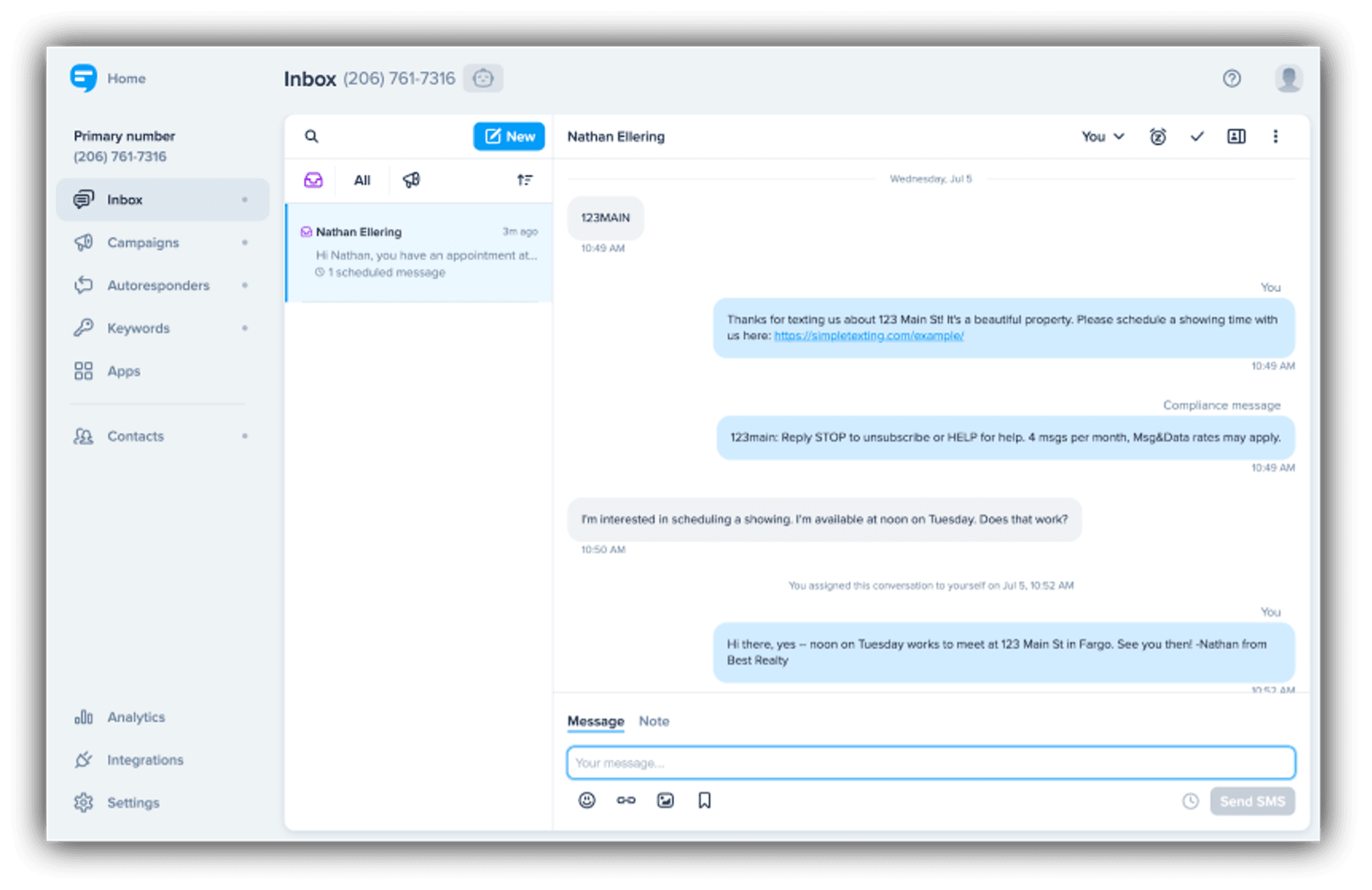 SimpleTexting Review and Pricing in 2026 | business.com