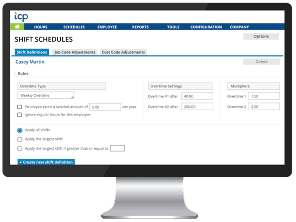 TimeClock Plus overtime and pay calculations