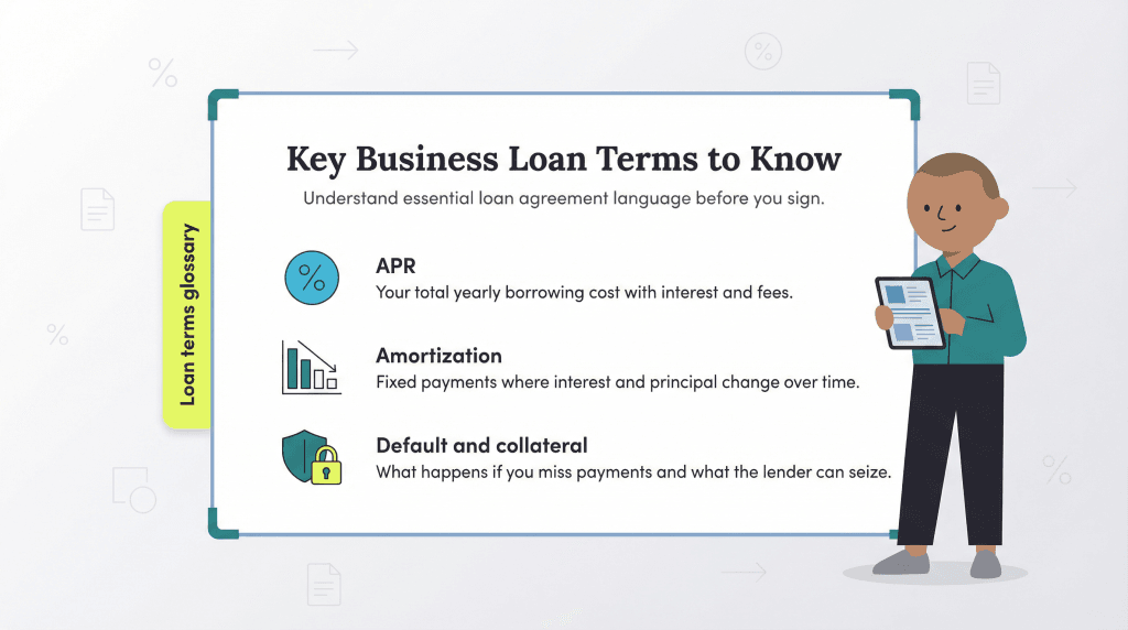 business loan terms graphic