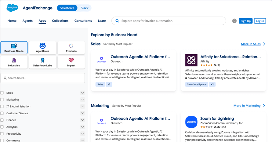 Salesforce AgentExchange