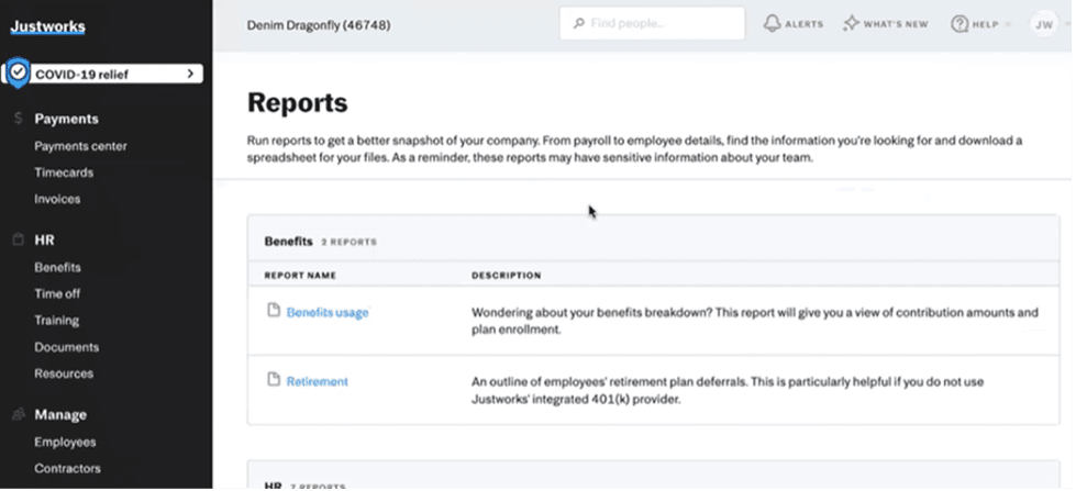 Justworks reports