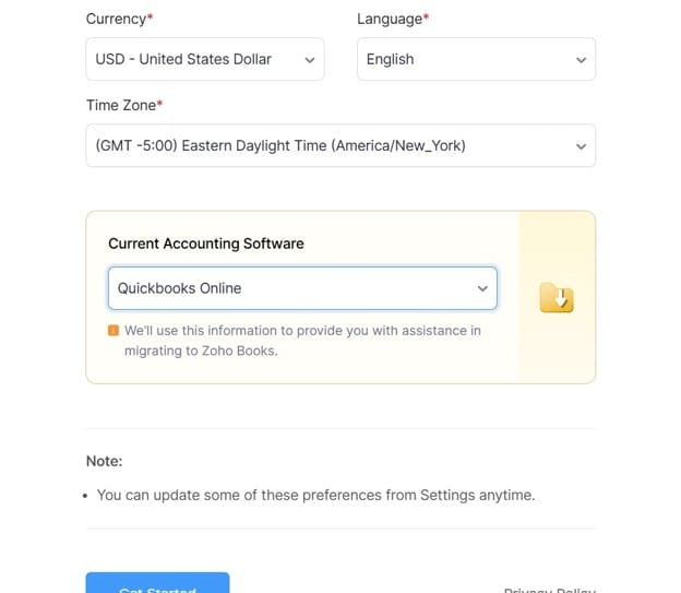 Zoho data