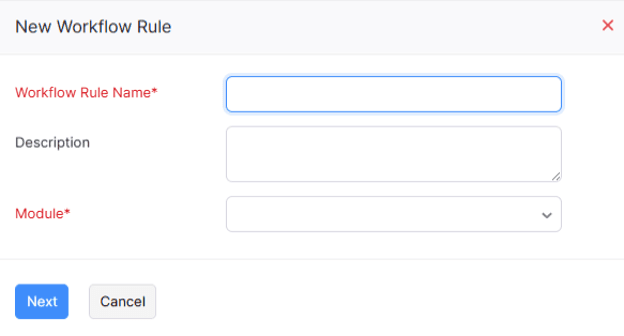 Zoho custom workflow