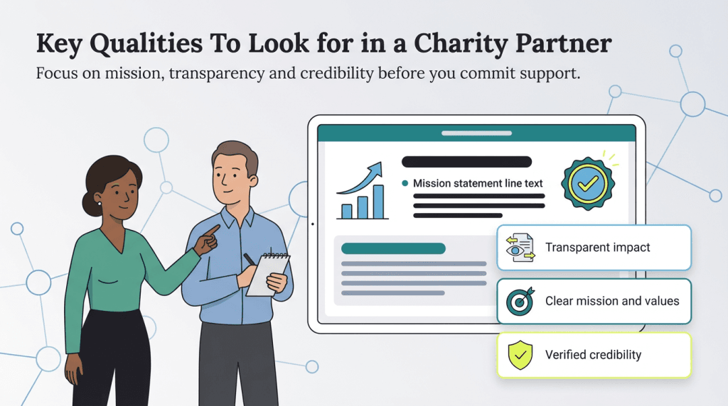Charity partner qualities
