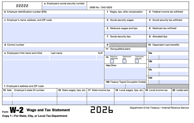 IRS W-2 form