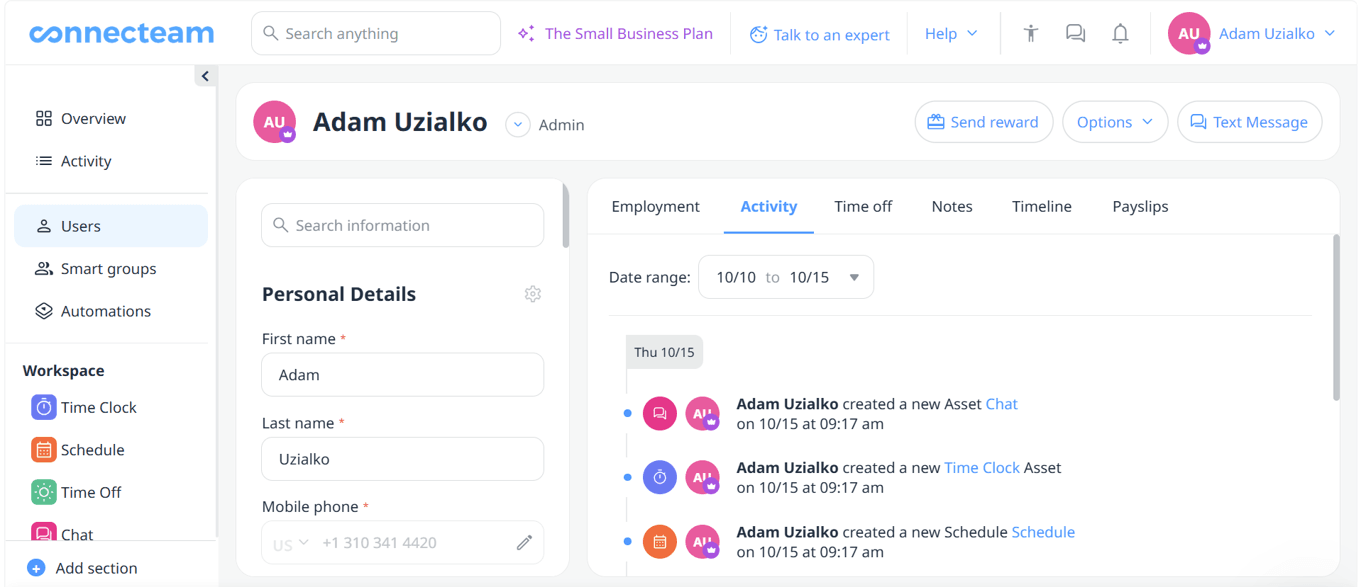 connectteam profile