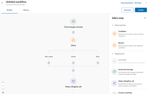 RingCentral workflow