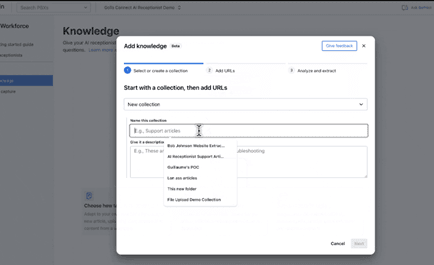GoToConnect AI receptionist