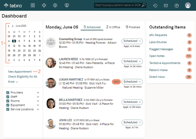 Tebra scheduling tool