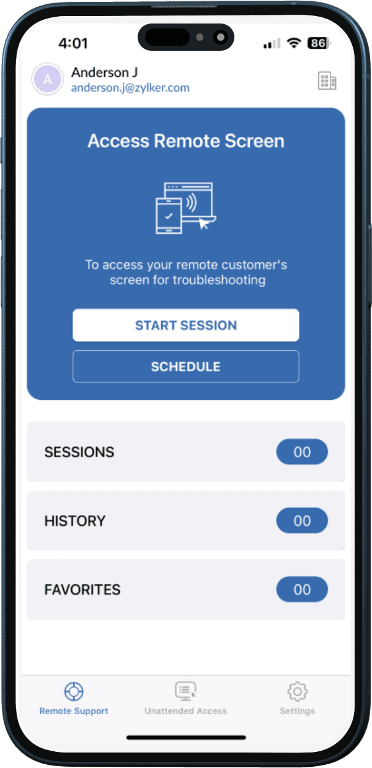 Zoho Assist mobile app