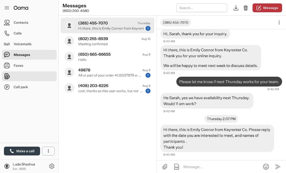 Ooma office template