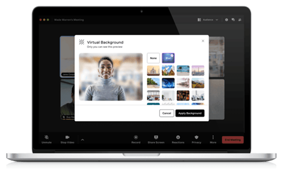 Vonage video meeting backgrounds