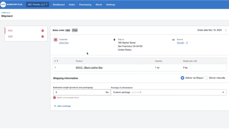 Xero inventory plus