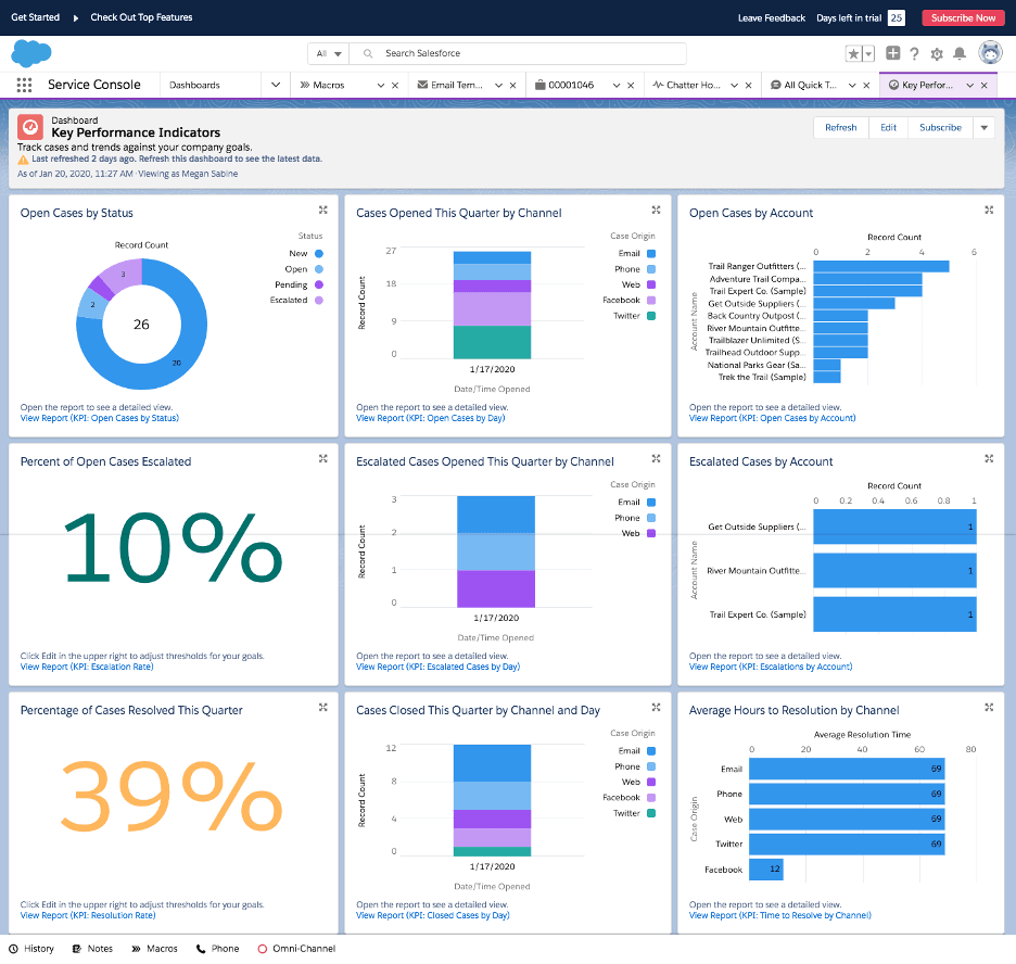 Salesforce reporting and forecasting