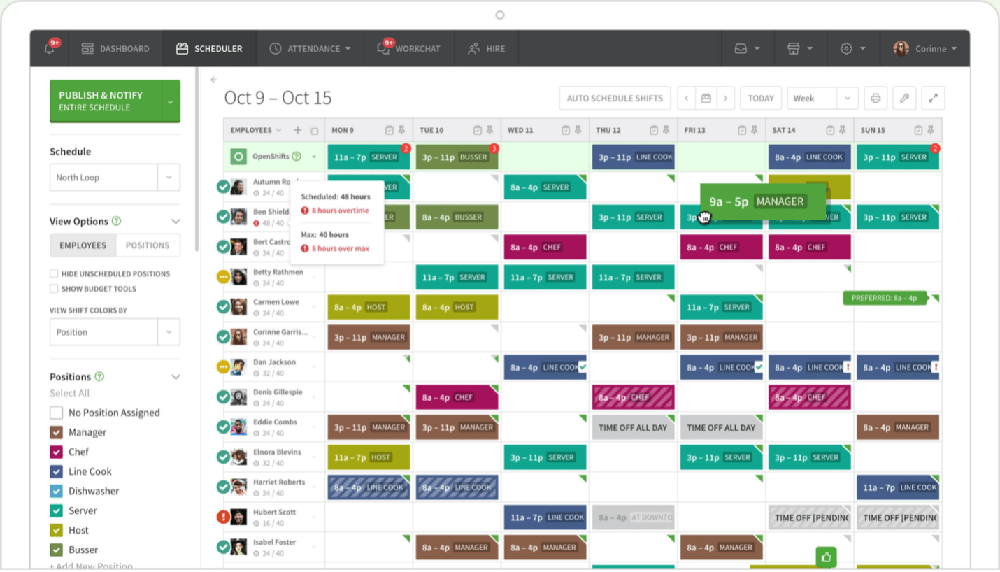 When I Work scheduling