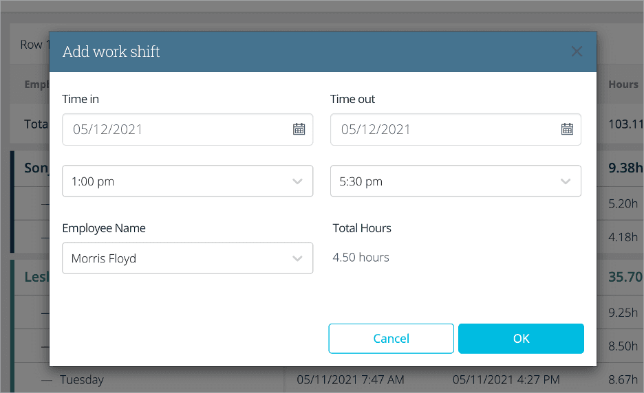 Lightspeed time clock