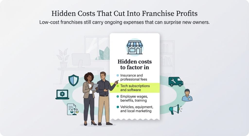 hidden franchise costs graphic