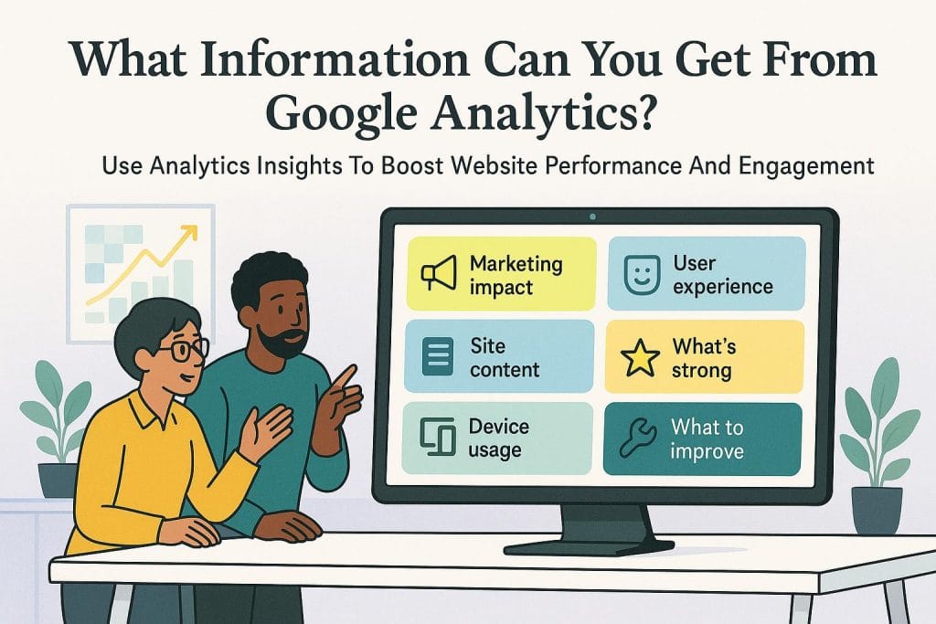 Infographic of Google Analytics dashboard