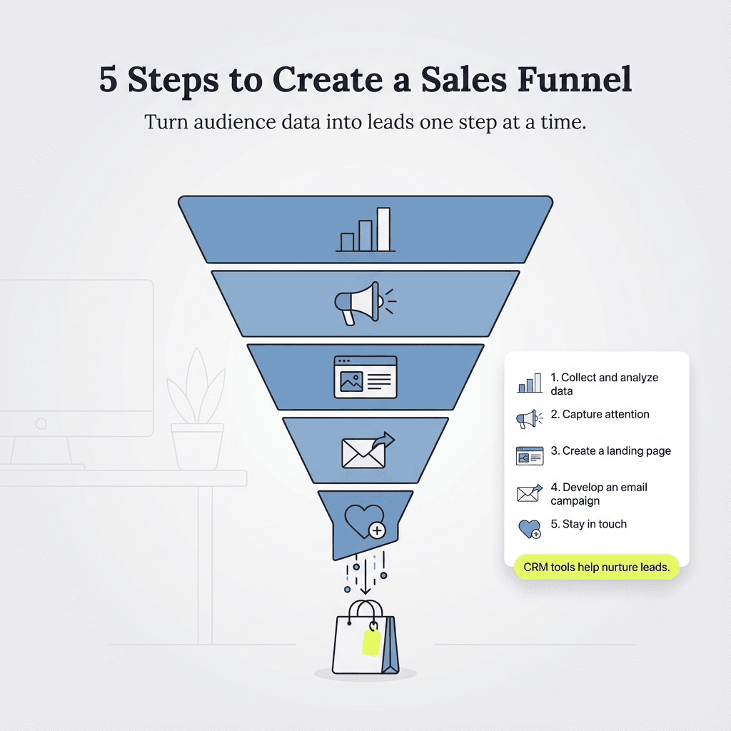 how to create a sales funnel graphic