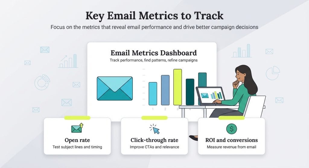 Key email metrics graphic